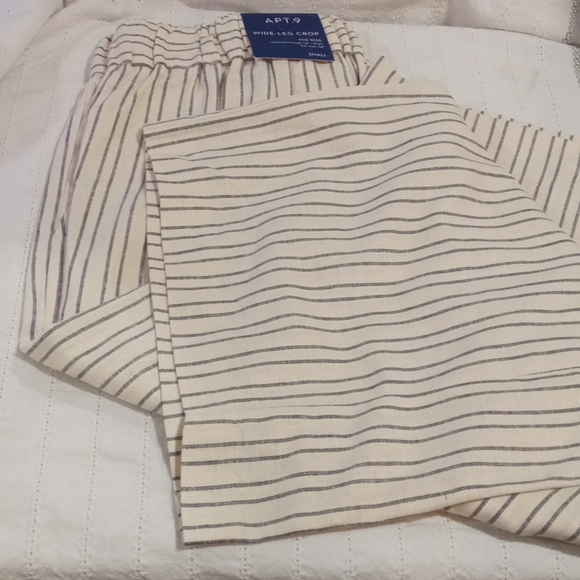 NWT APT.9 Wide-Leg Crop Mid Rise Pants - Picture 2 of 5